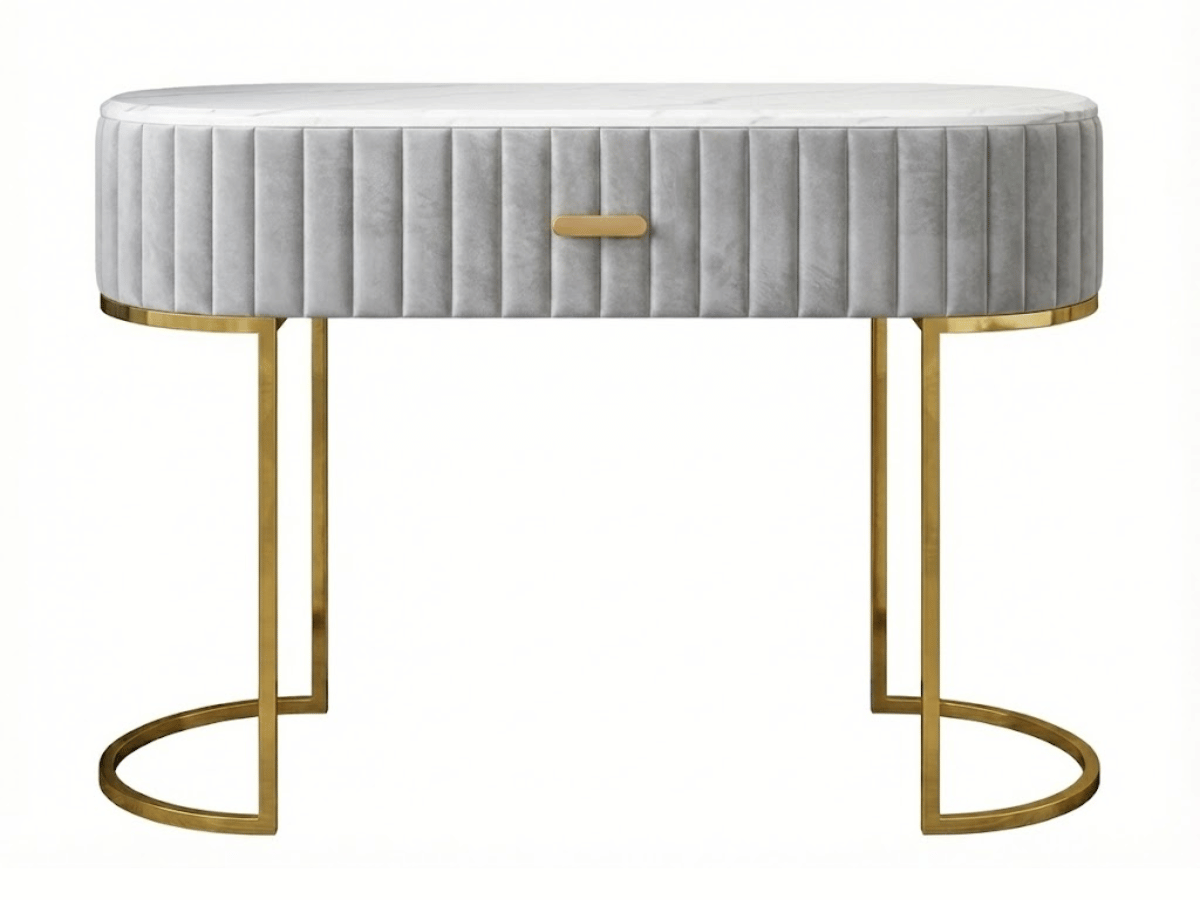 Coiffeuse dessus de table en faux marbre avec tiroir - BODOUME