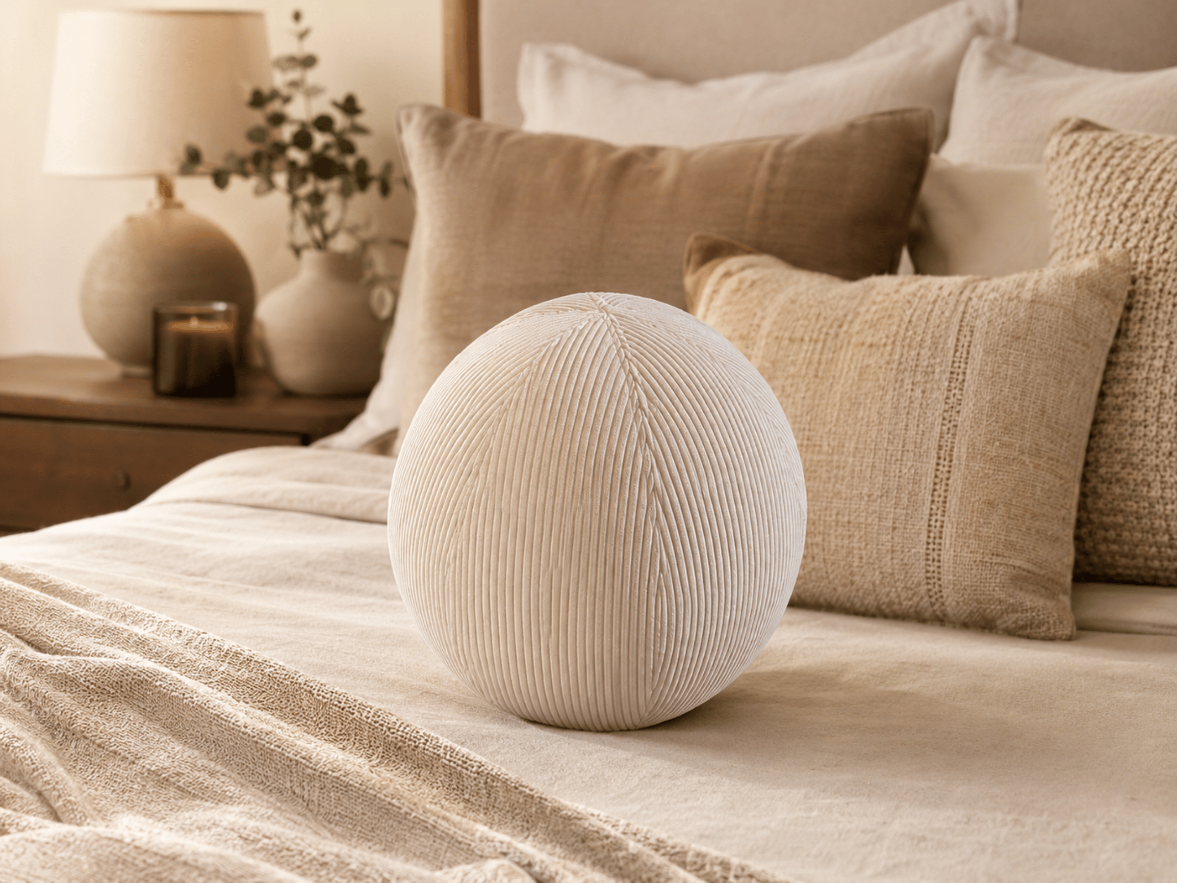 Coussin Ballon Nuba – Coussin Rond Design pour Canapé et Chambre