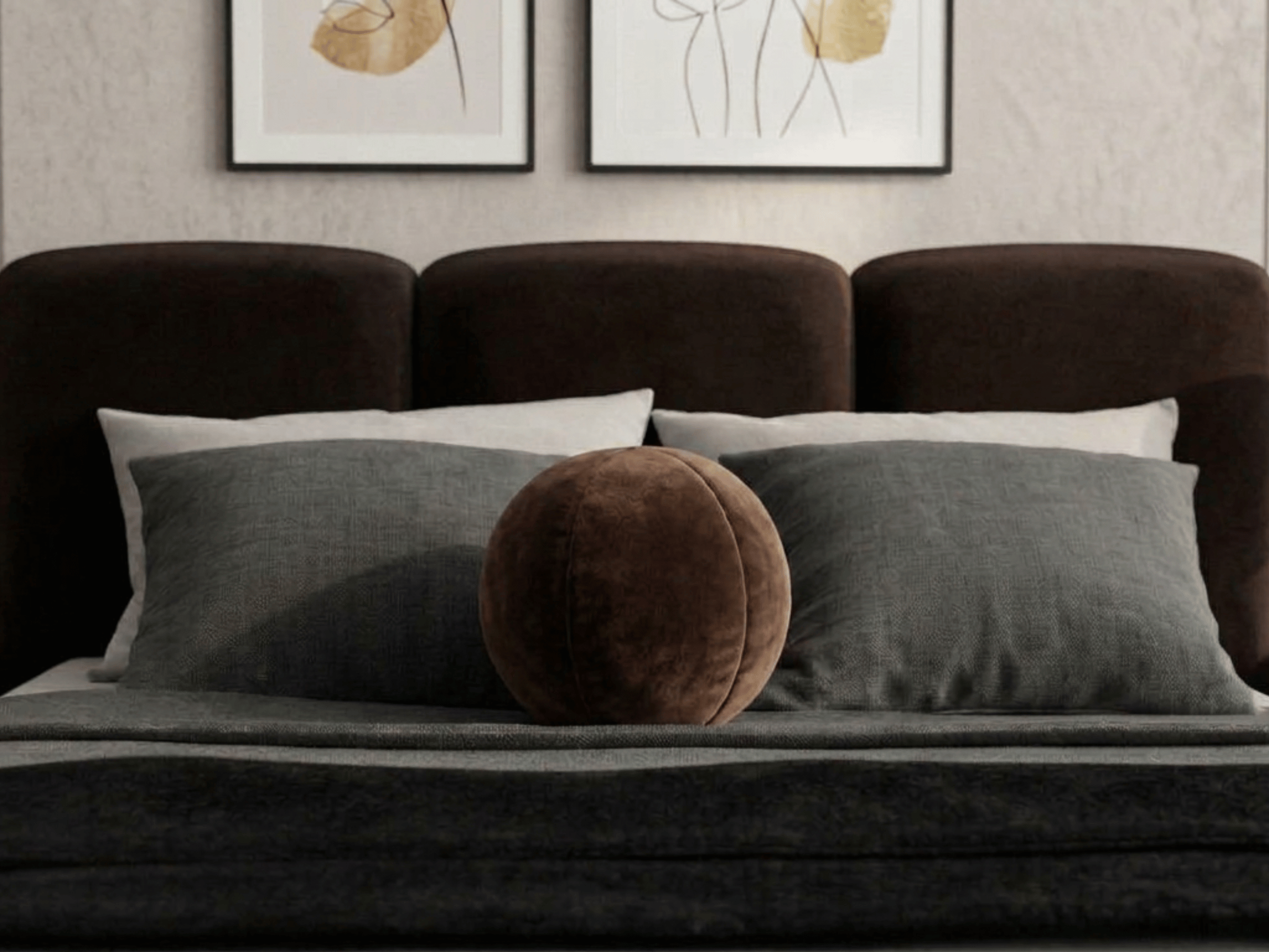 Coussin Ballon Nuba – Coussin Rond Design pour Canapé et Chambre