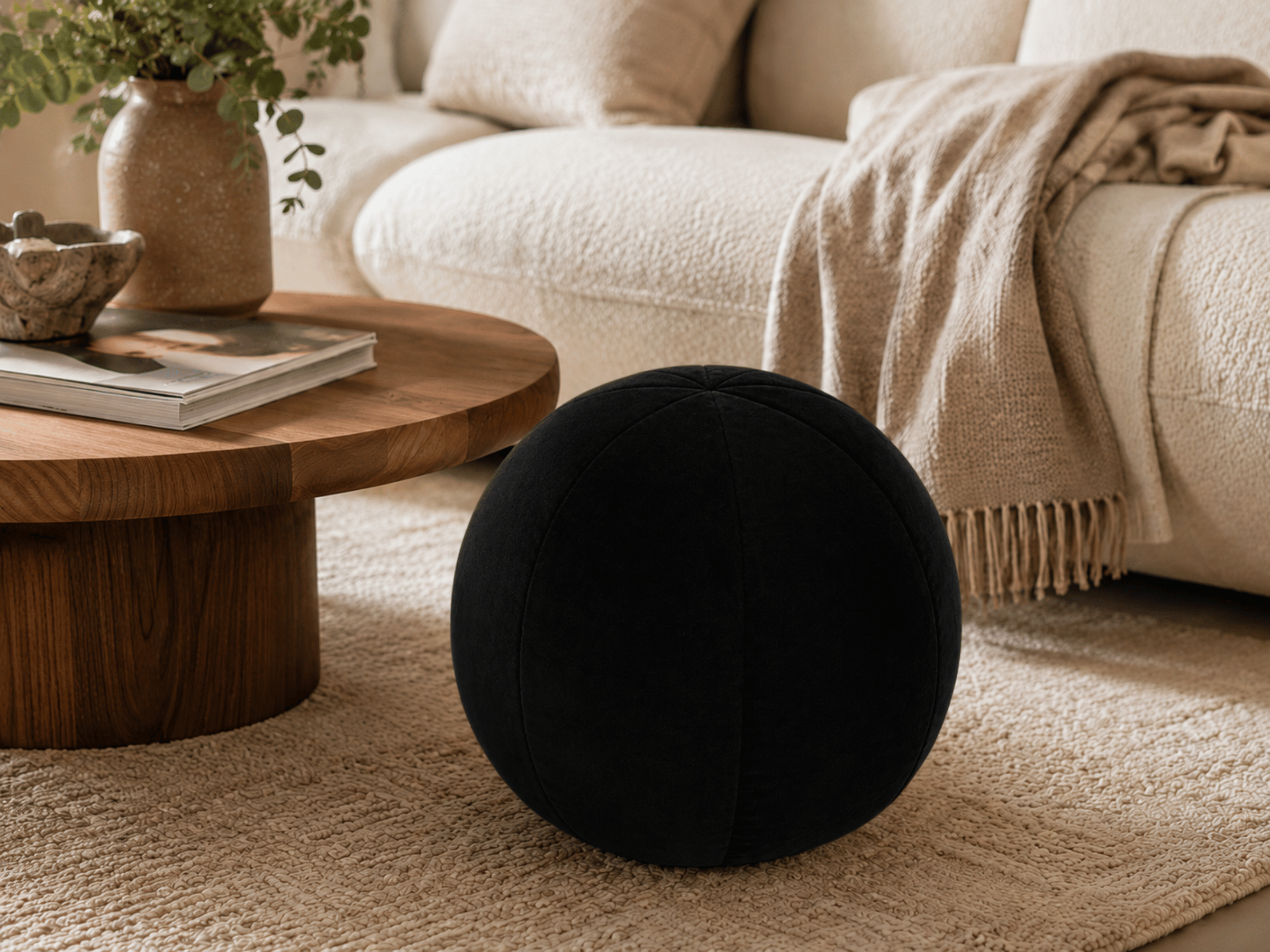 Coussin Ballon Nuba – Coussin Rond Design pour Canapé et Chambre