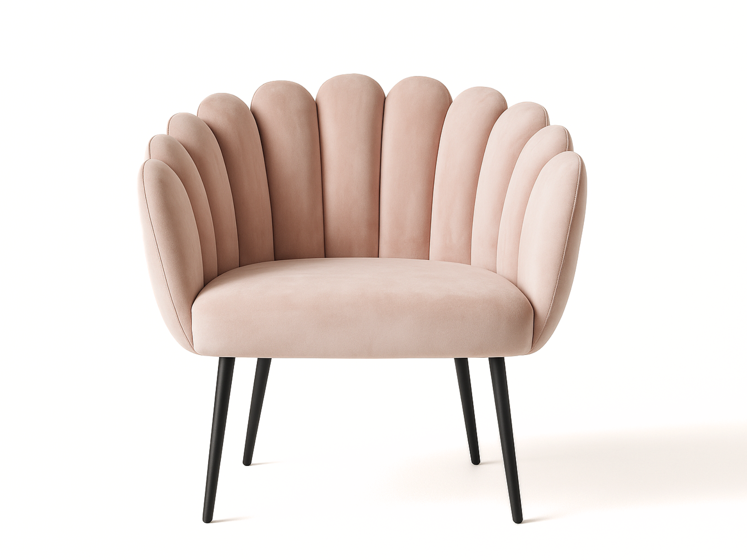 Fauteuil design "Lotus Taupe" – Velours chic et raffiné