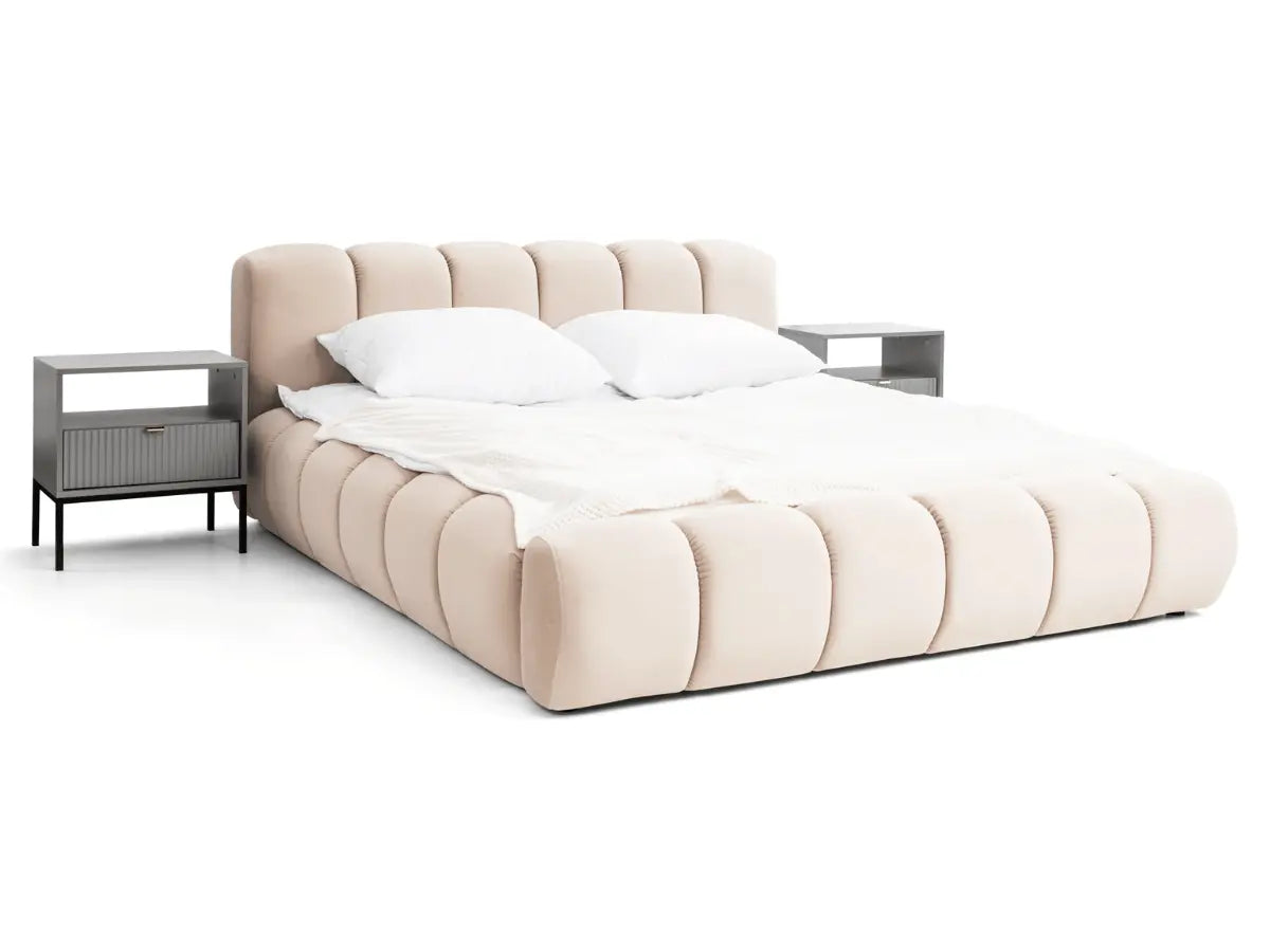 Cama de diseño con arcón tapizado - CLOUD  