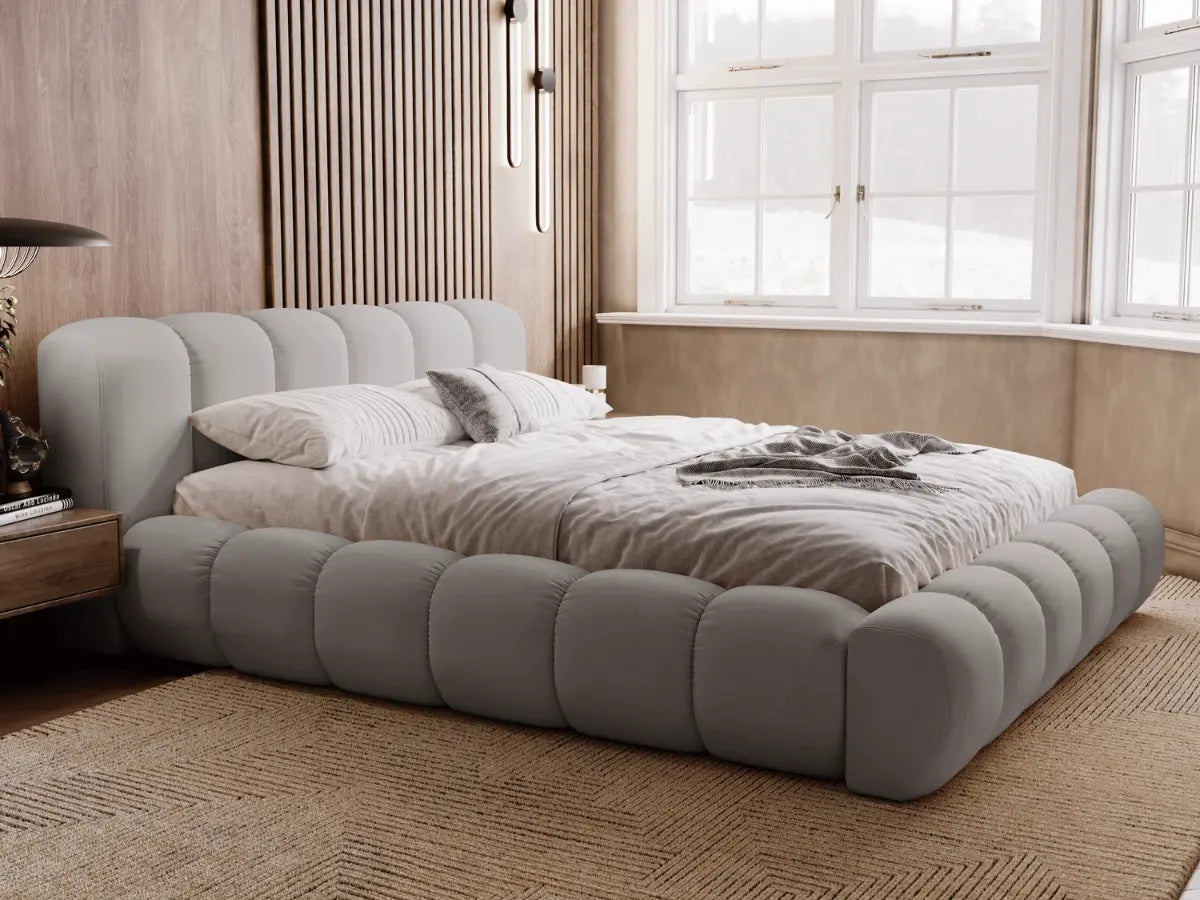 Cama de diseño con arcón tapizado - CLOUD  