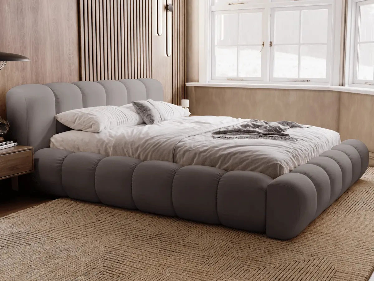 Cama de diseño con arcón tapizado - CLOUD  