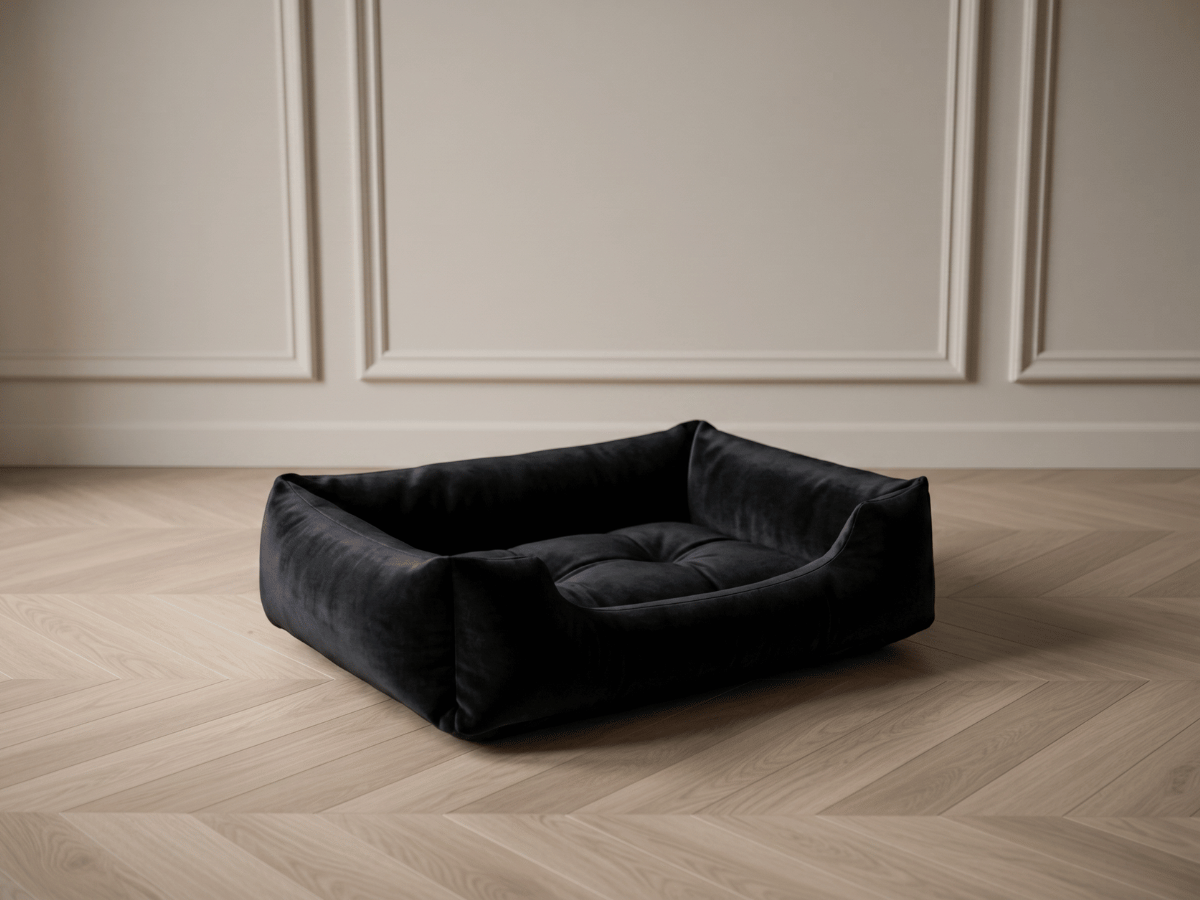 Lit Élysée – CosyPet Edition : tête de lit XXL, coffre, lumières, USB & tables de chevet incluses