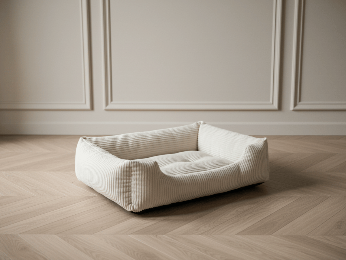 Lit Élysée – CosyPet Edition : tête de lit XXL, coffre, lumières, USB & tables de chevet incluses