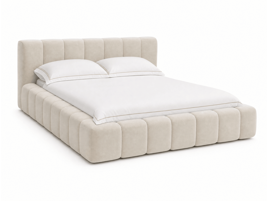 Lit coffre design matelassé - CHLOE