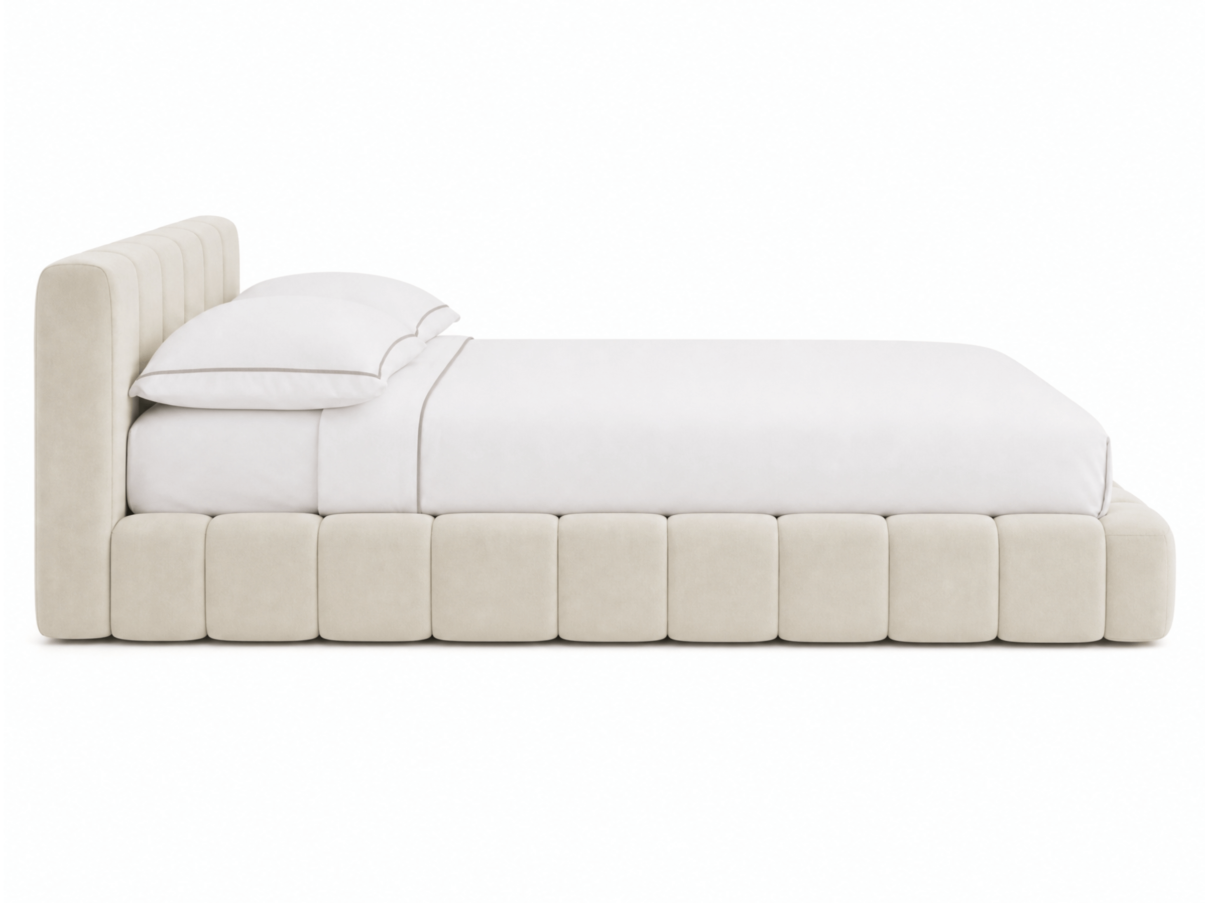 Lit coffre design matelassé - CHLOE