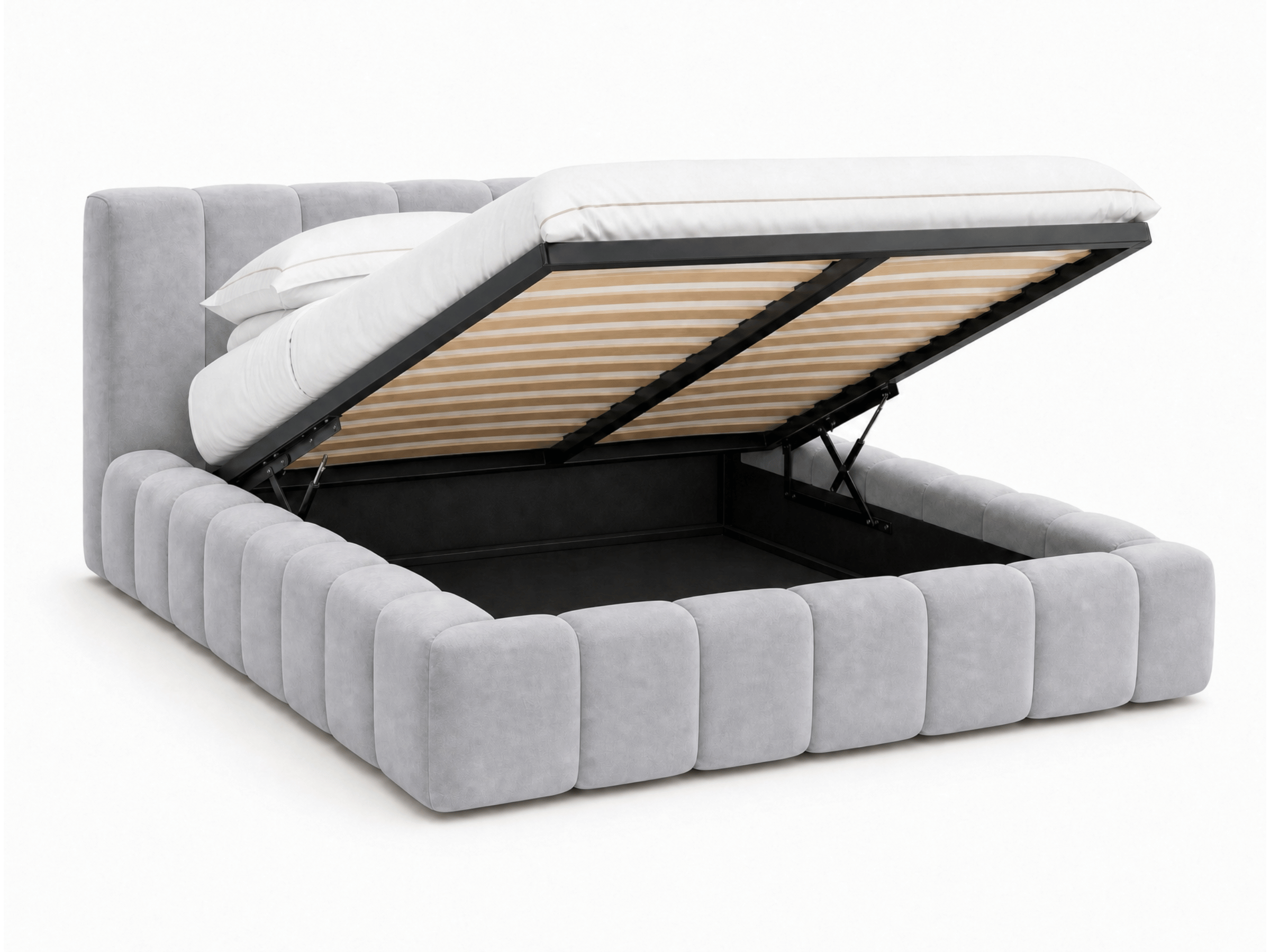 Lit coffre design matelassé - CHLOE