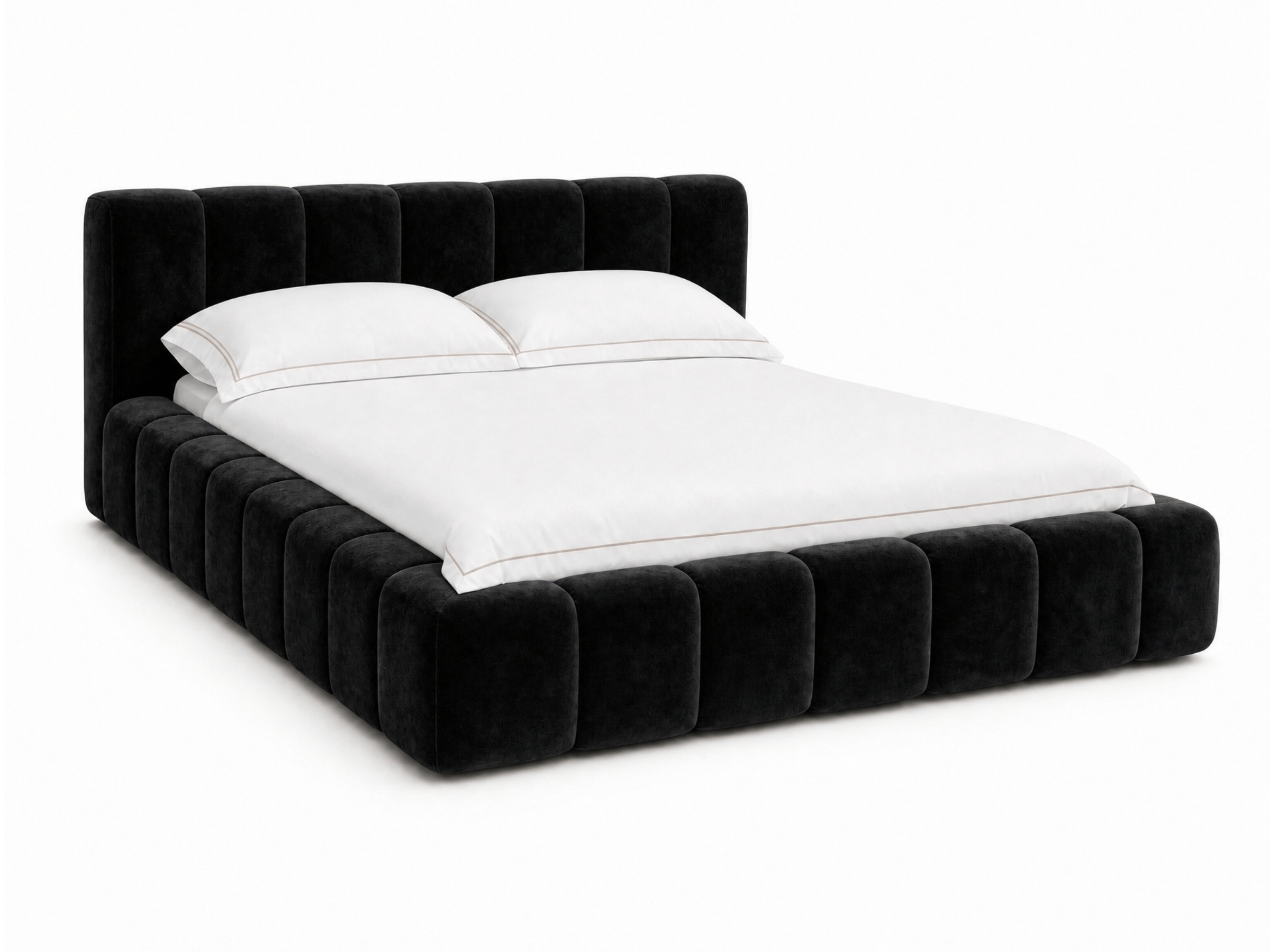 Lit coffre design matelassé - CHLOE
