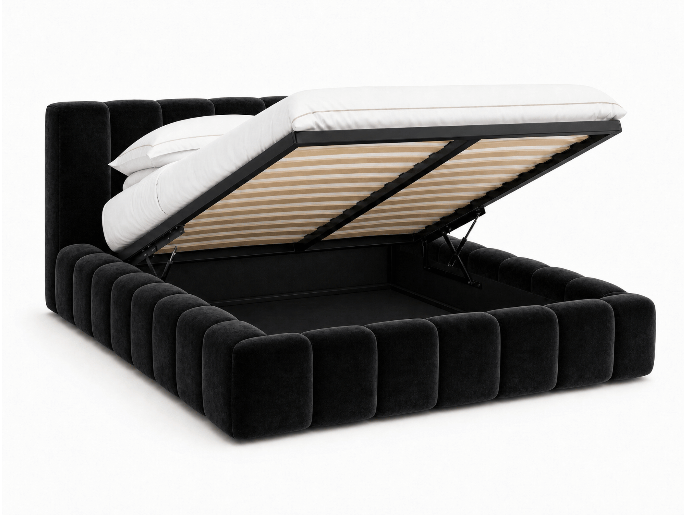 Lit coffre design matelassé - CHLOE