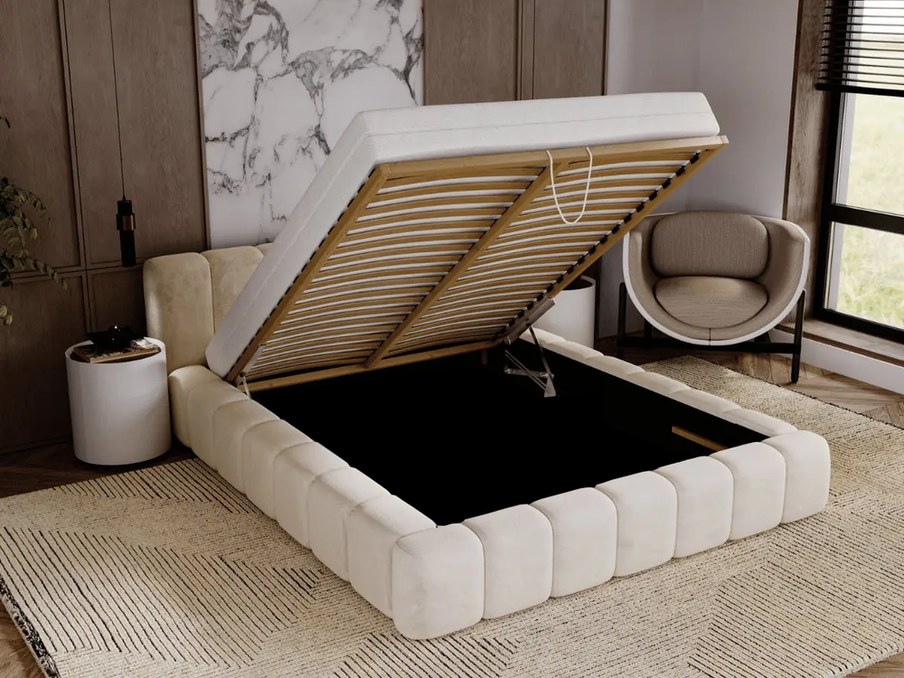 Coffre Design Lit coffre design matelassé - CHLOE