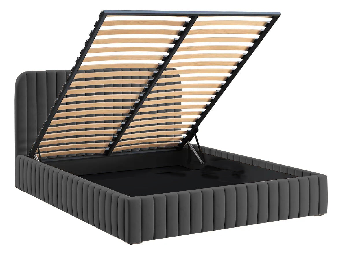 Lit design avec coffre de rangement - MAELLE