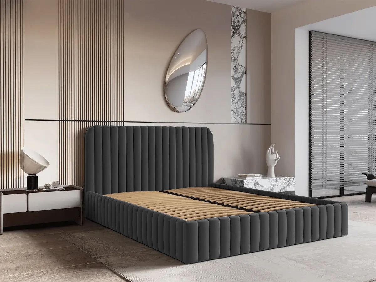 Lit design avec coffre de rangement - MAELLE