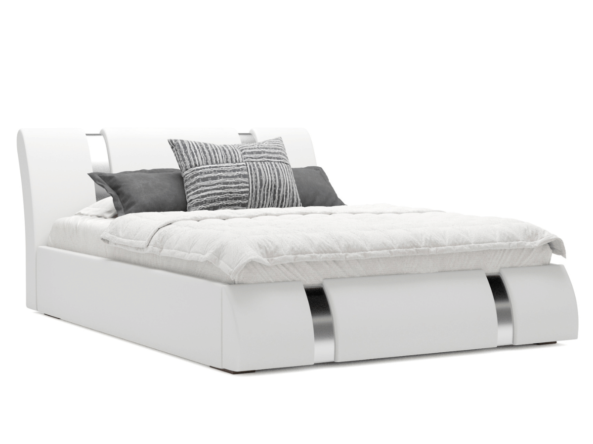 Coffre Design Lit coffre design avec bande métallique - ATILLA