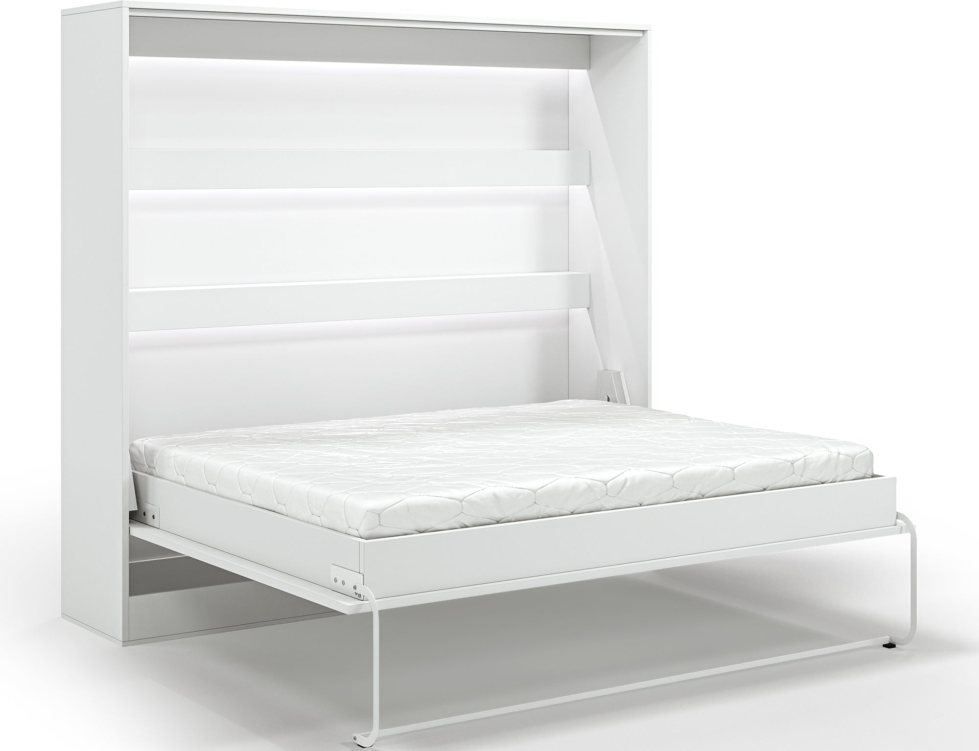 Lit escamotable NEO – armoire lit murale verticale avec rangements