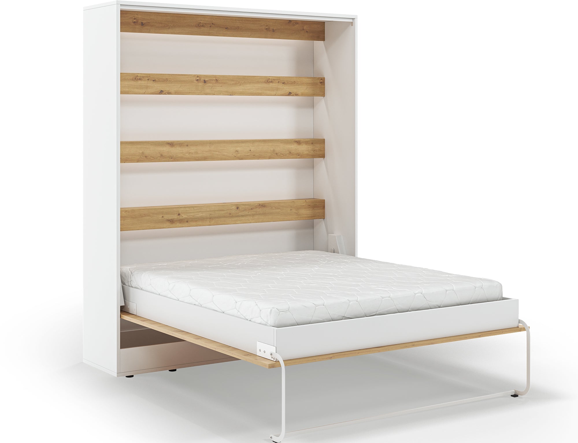 Lit escamotable NEO – armoire lit murale verticale avec rangements