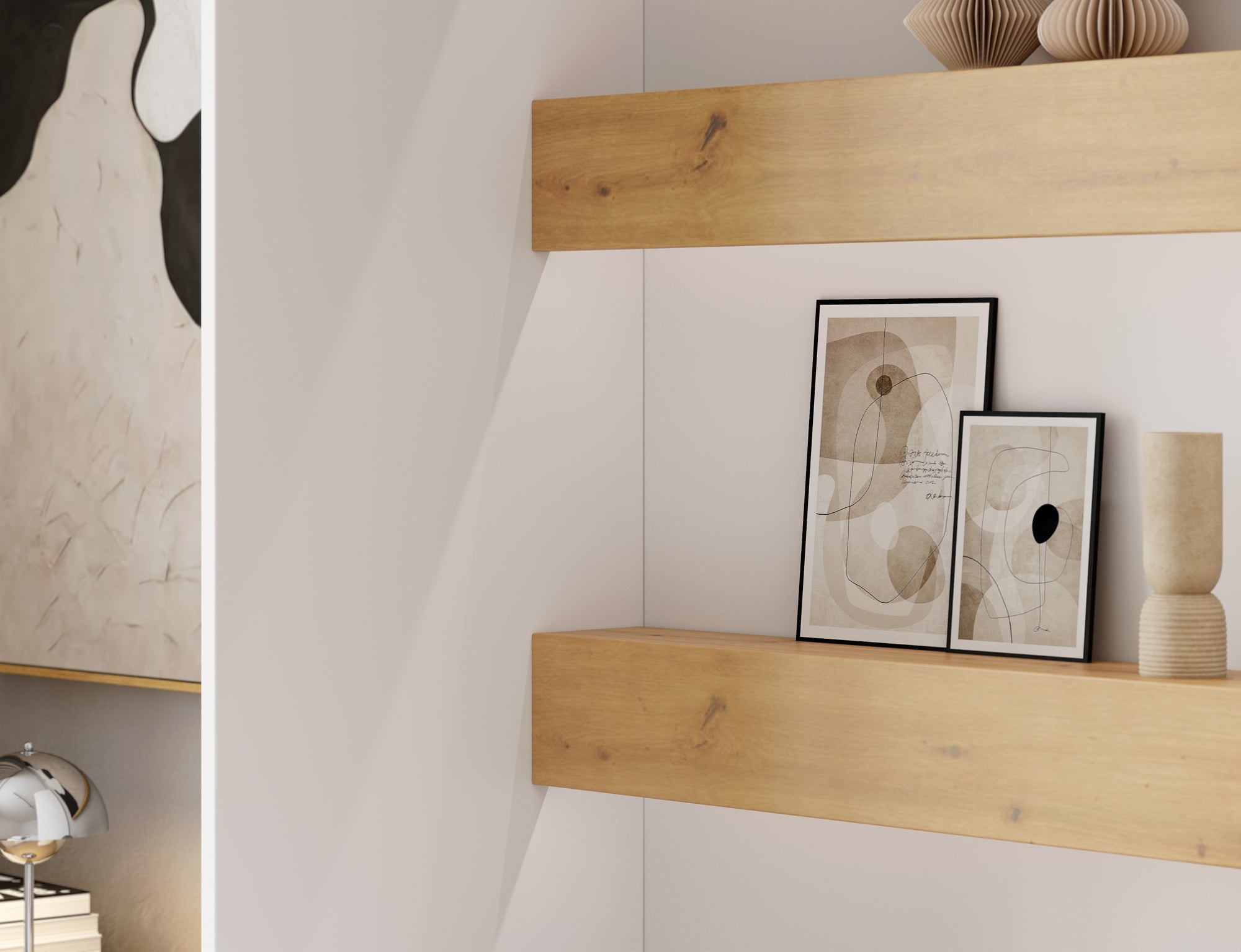 Lit escamotable NEO – armoire lit murale verticale avec rangements