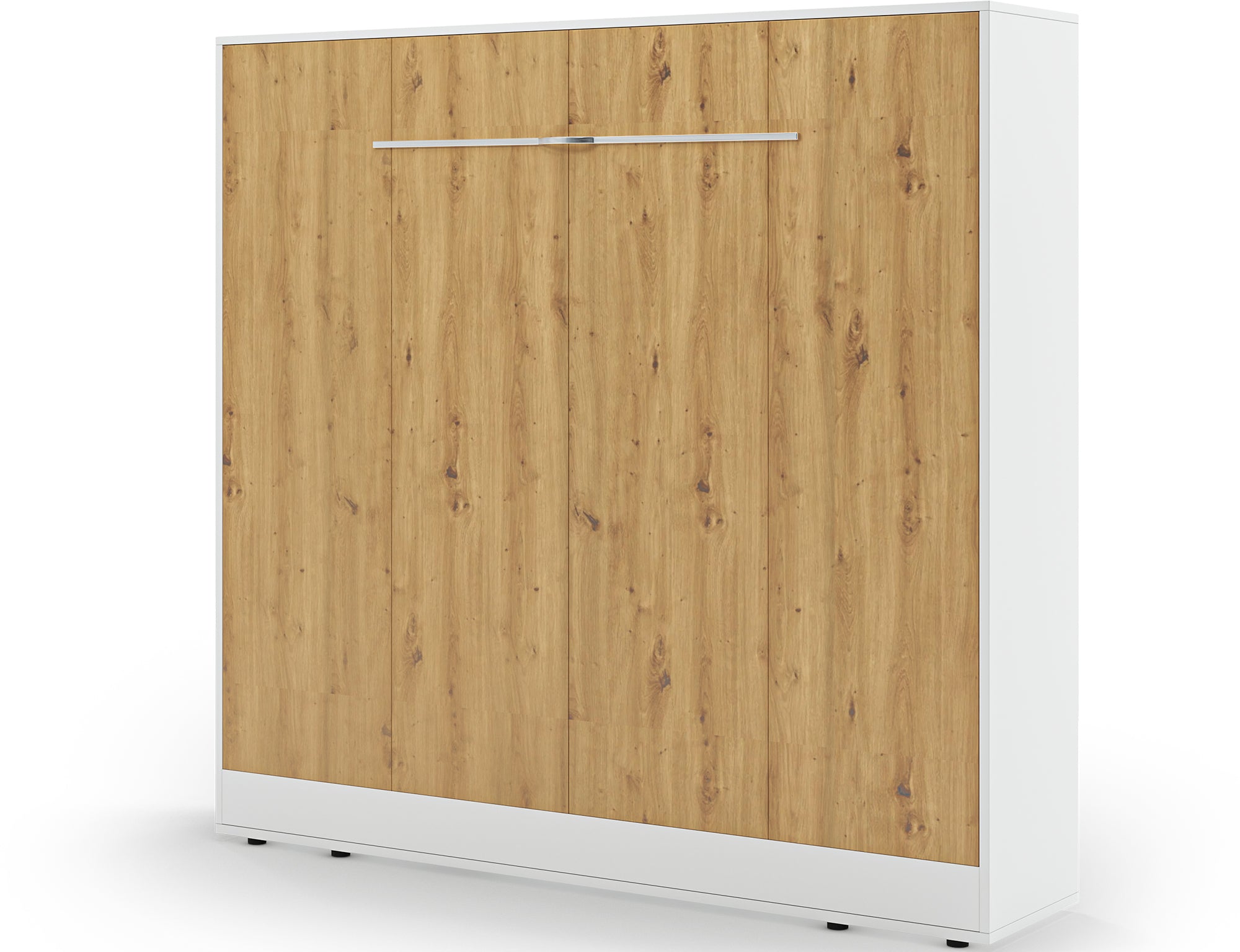 Lit escamotable NEO – armoire lit murale verticale avec rangements