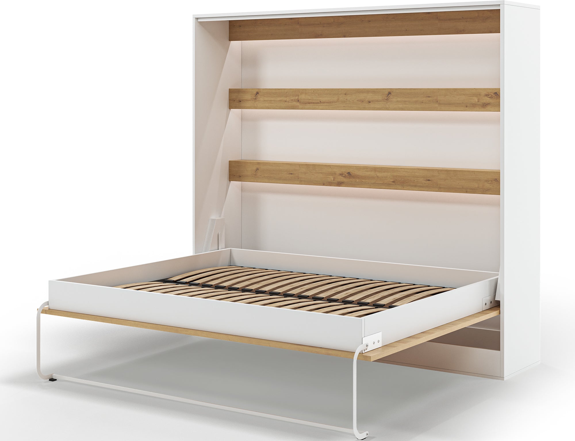 Lit escamotable NEO – armoire lit murale verticale avec rangements