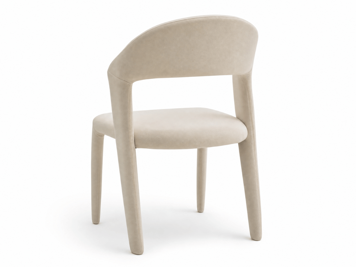 Lot de 4 chaises Madeleine — velours anti-taches & design enveloppant