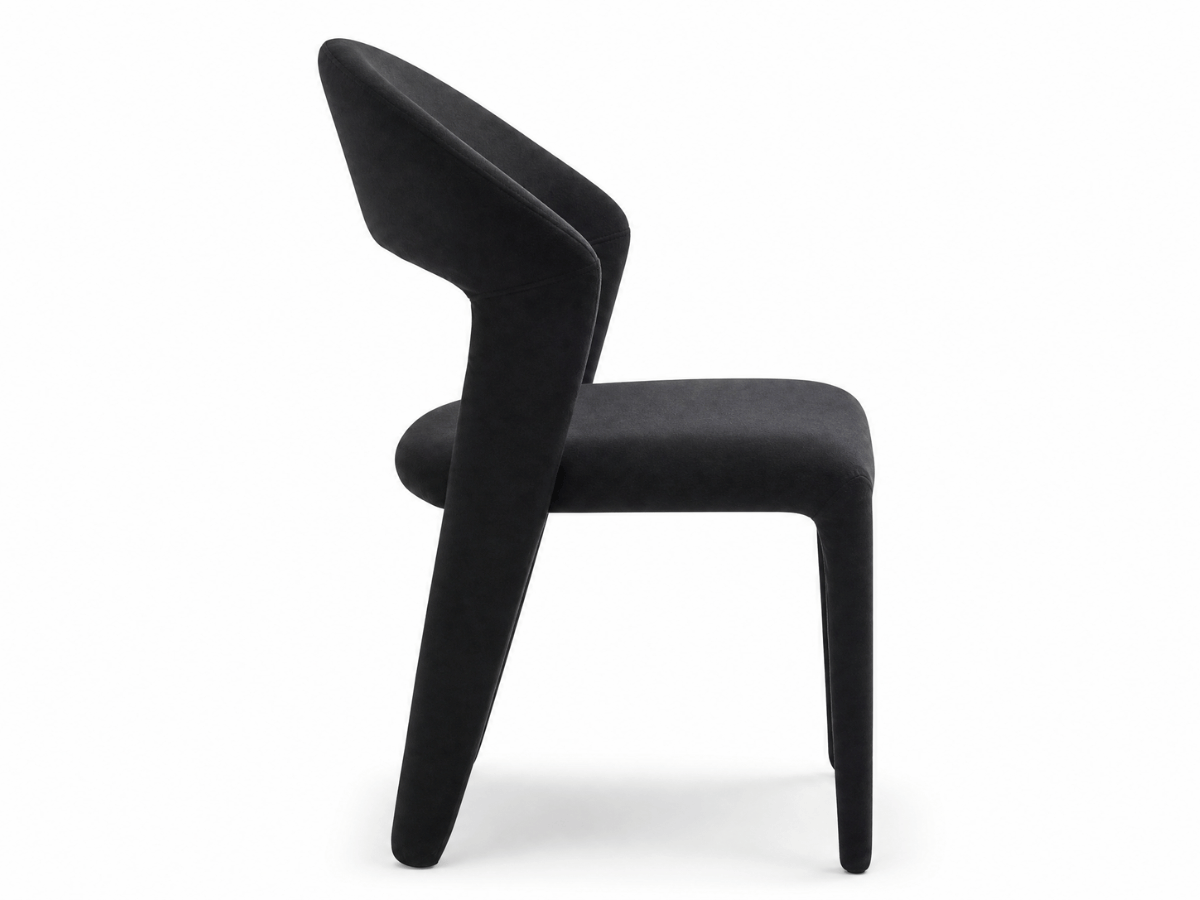 Lot de 4 chaises Madeleine — velours anti-taches & design enveloppant