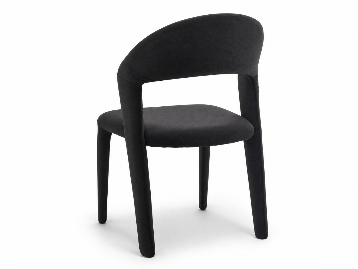 Lot de 4 chaises Madeleine — velours anti-taches & design enveloppant
