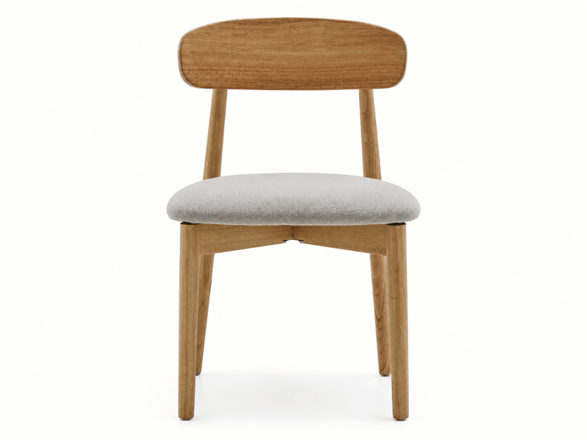 Lot de 4 chaises Varenne – bois clair, tissu doux et lignes élégantes