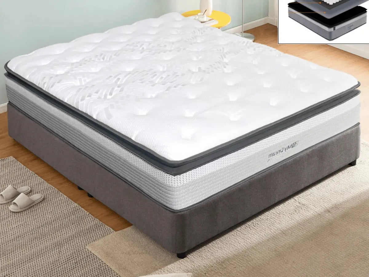 Matelas avec sur-matelas intégré épaisseur 33CM - EVEREST  