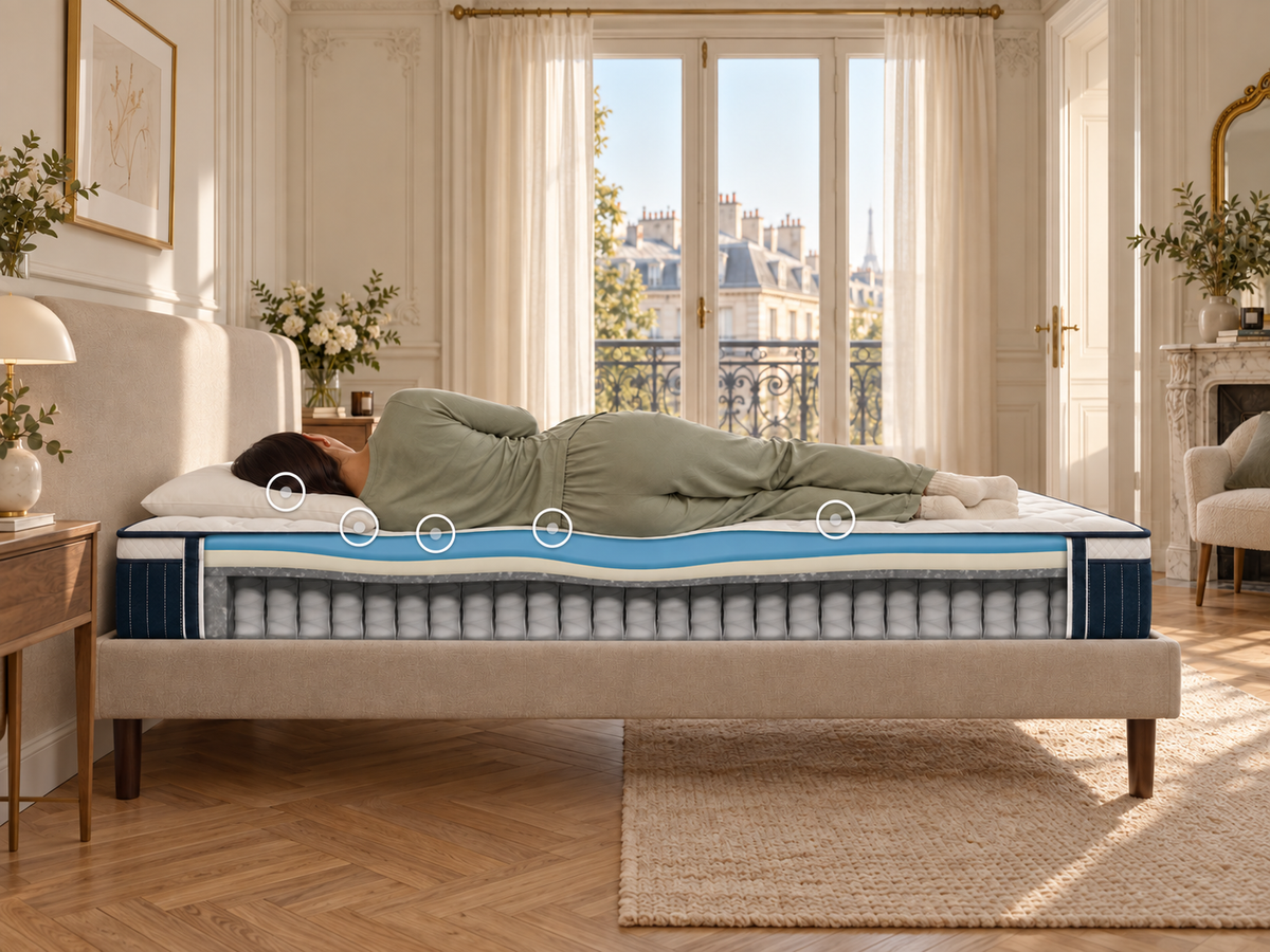 Matelas à ressorts ensachés épaisseur 25 cm - DENALI