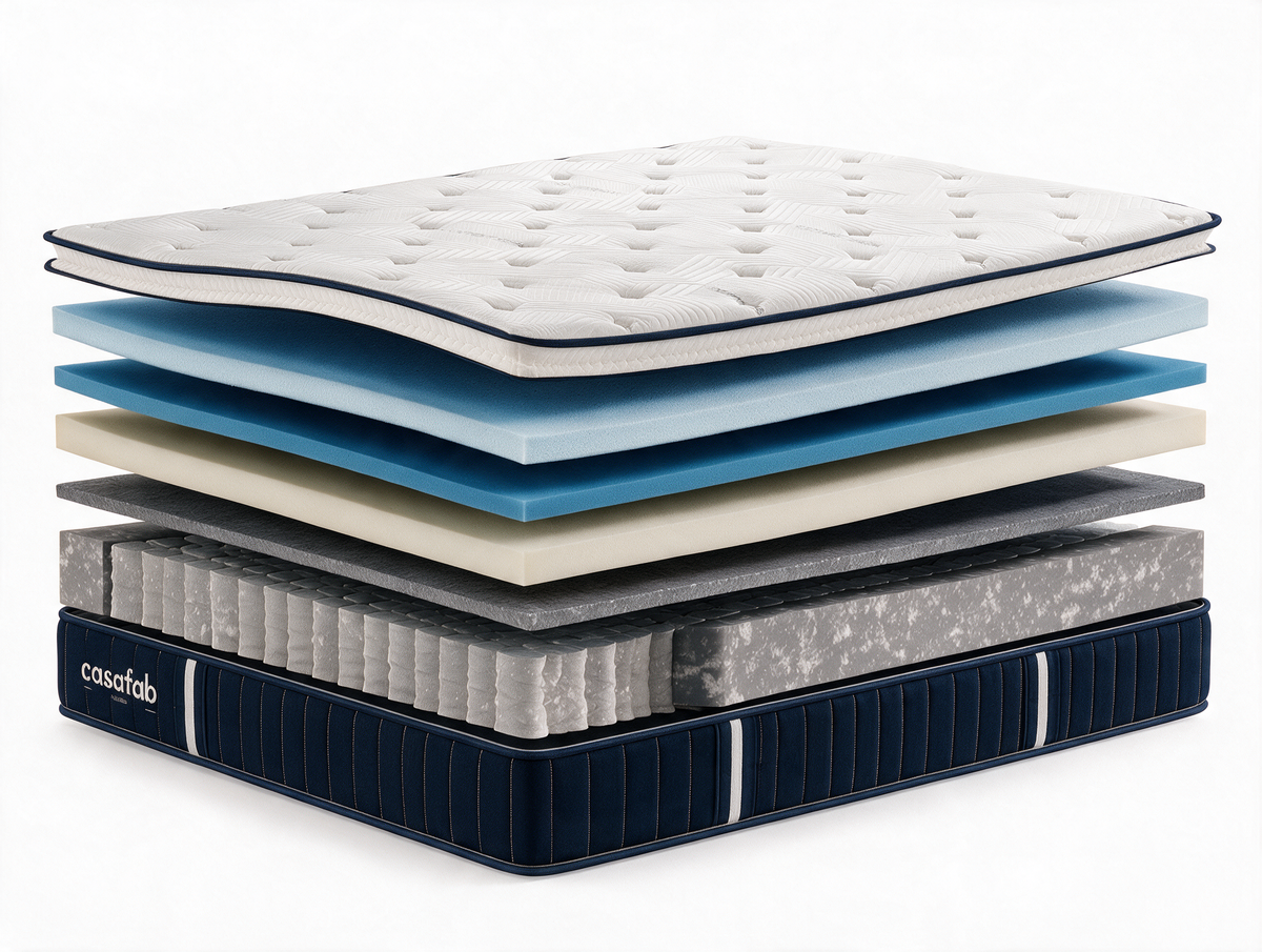 Matelas avec sur-matelas intégré épaisseur 33CM - EVEREST