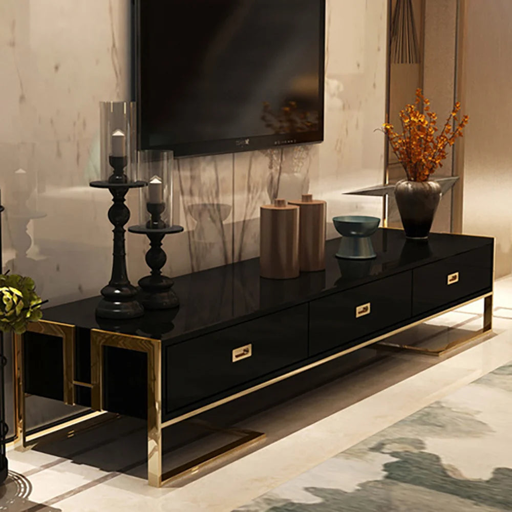 Meuble tv avec détails couleur or - LOUIS