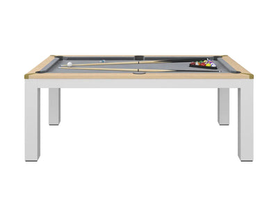 Table à manger convertible en billard bois et blanc