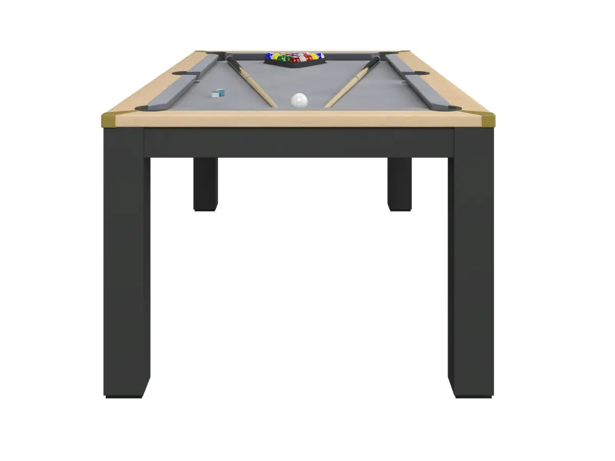 Table à manger convertible en billard bois et noir  