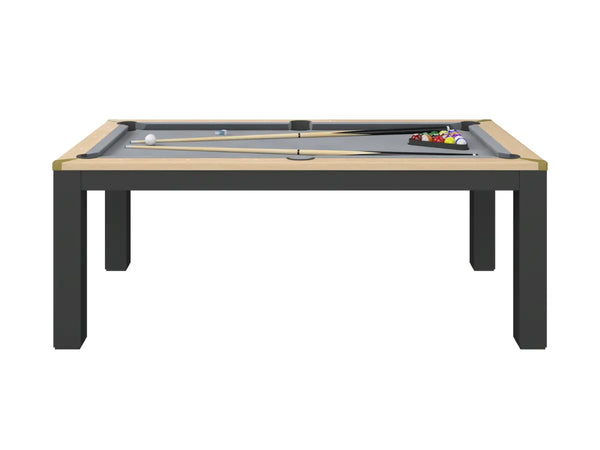 Table à manger convertible en billard bois et noir