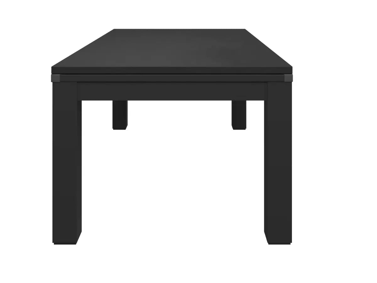 Mesa de comedor convertible en billar negro  