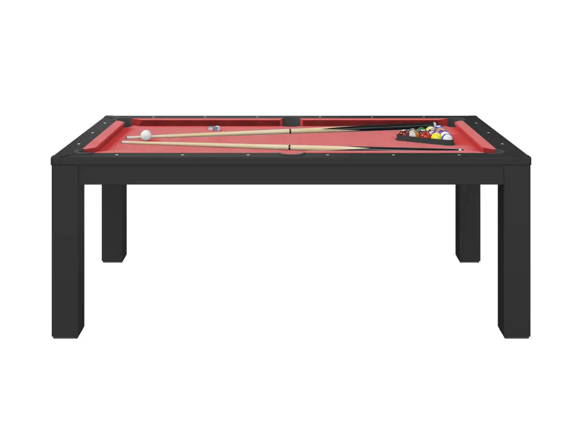 Table à manger convertible en billard noir   Tapis-rouge-6-FT