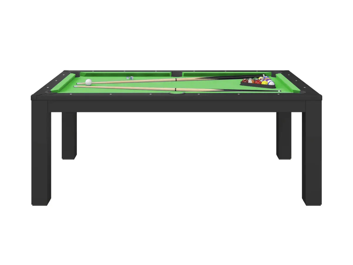 Table à manger convertible en billard noir   Tapis-vert-7-FT