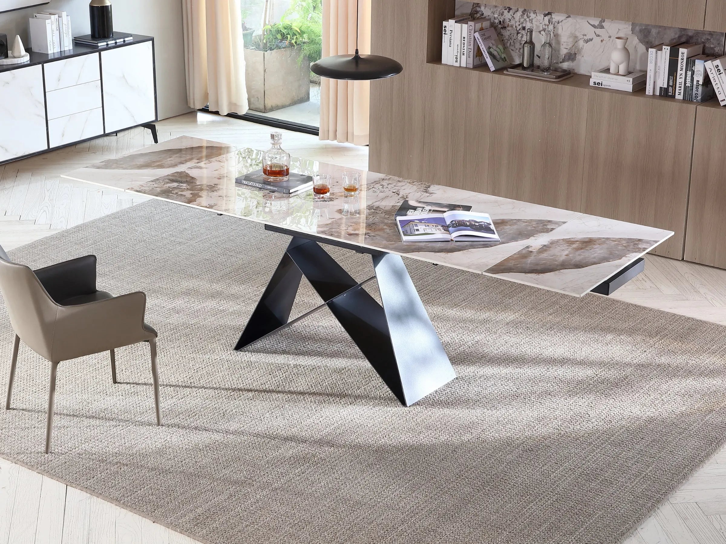 Mesa de comedor extensible Masdar Cerámica-pandora-180-260-90-cm