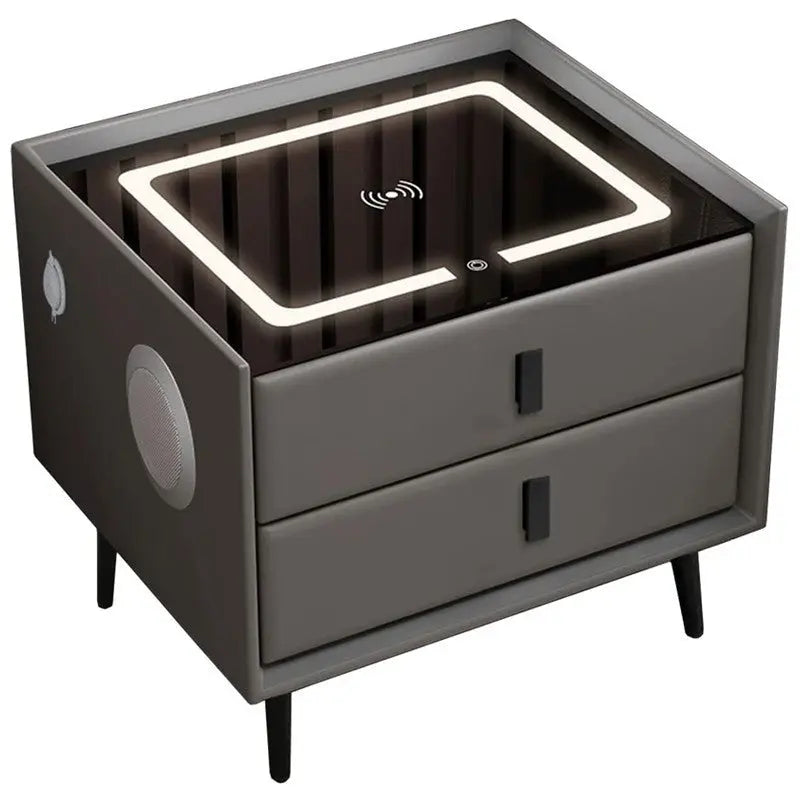 Table de chevet haut-parleur et recharge USB ou induction - LIAM  