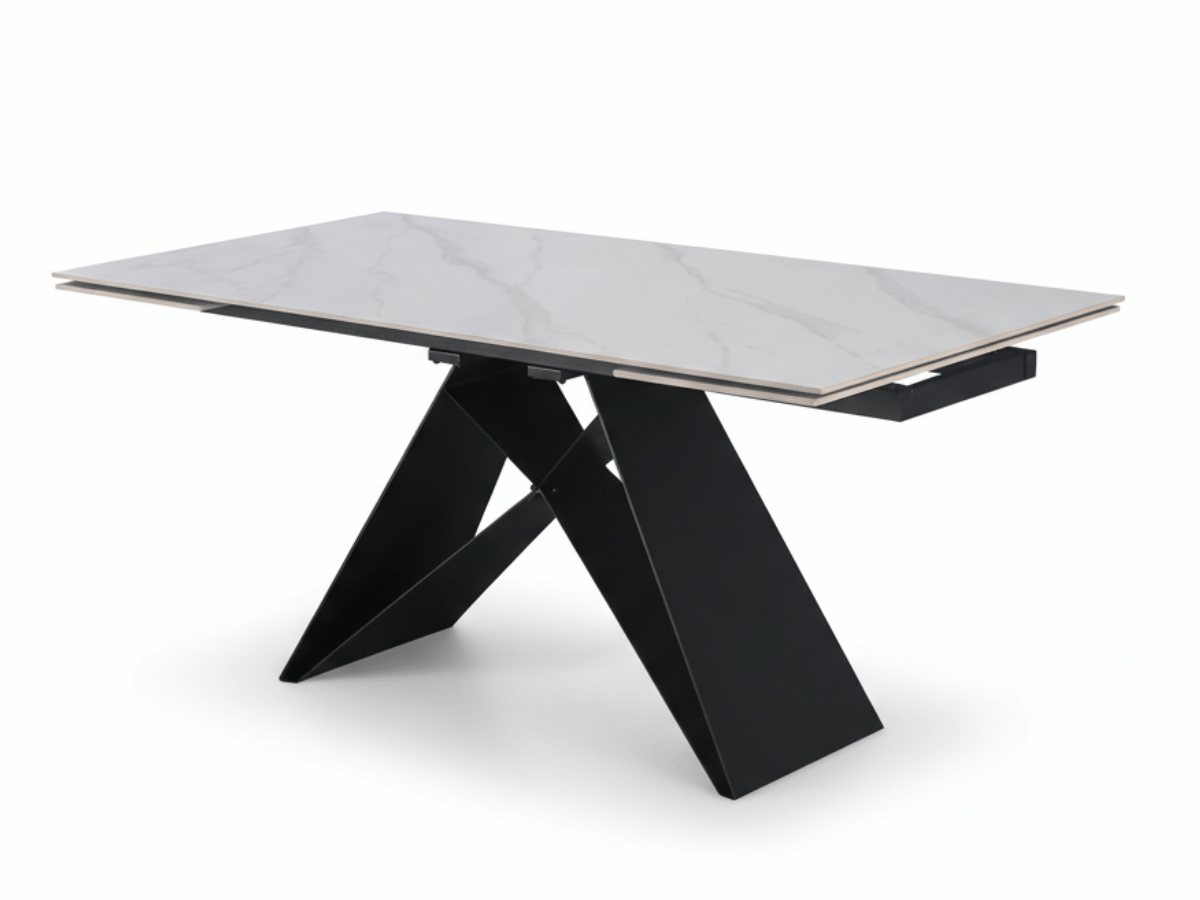 Table à manger extensible MASDAR en céramique – 180 cm fermée / 260 cm ouverte