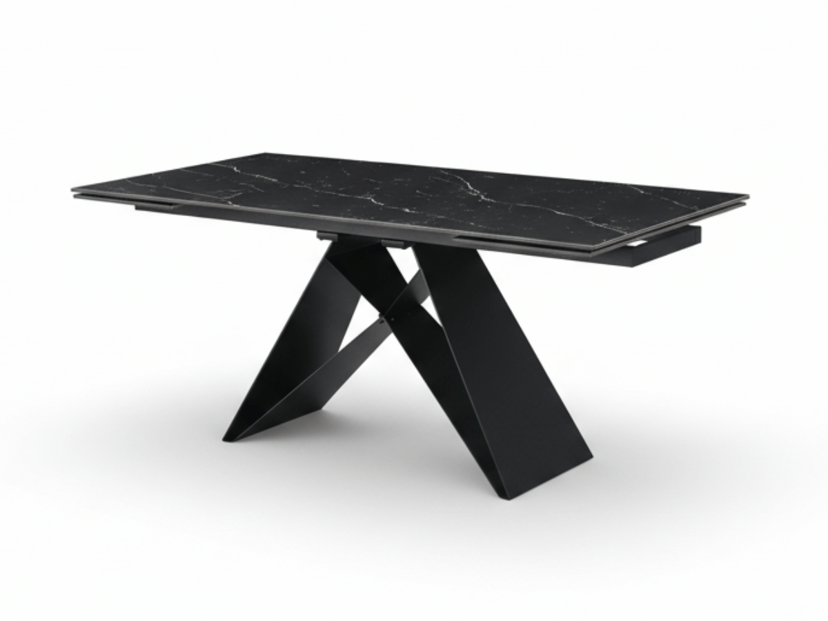 Table à manger extensible MASDAR en céramique – 180 cm fermée / 260 cm ouverte
