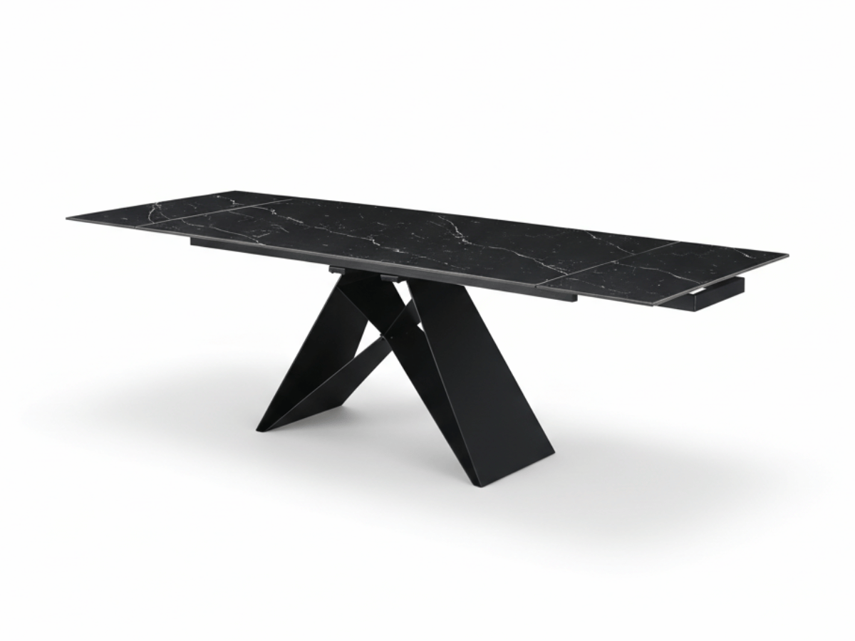 Table à manger extensible MASDAR en céramique – 180 cm fermée / 260 cm ouverte