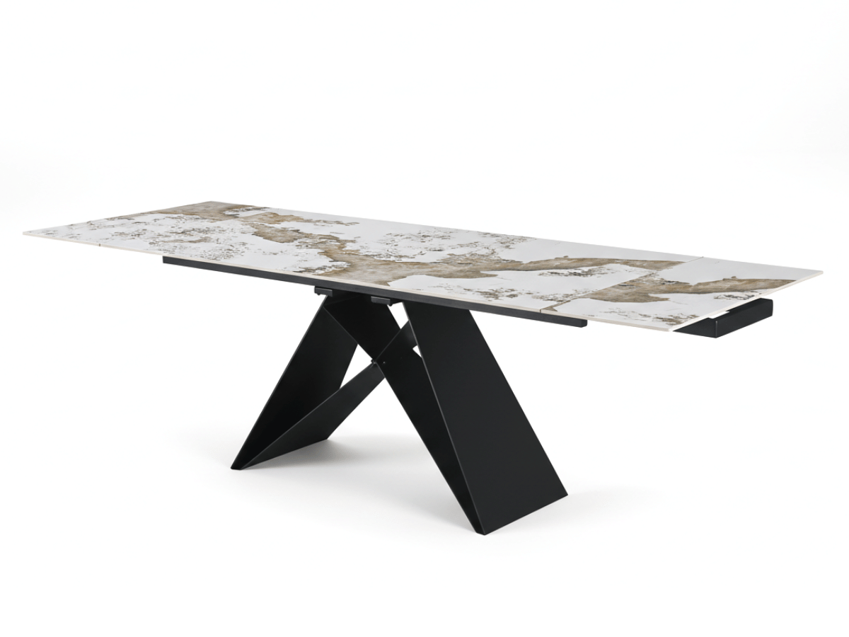 Table à manger extensible MASDAR en céramique – 180 cm fermée / 260 cm ouverte