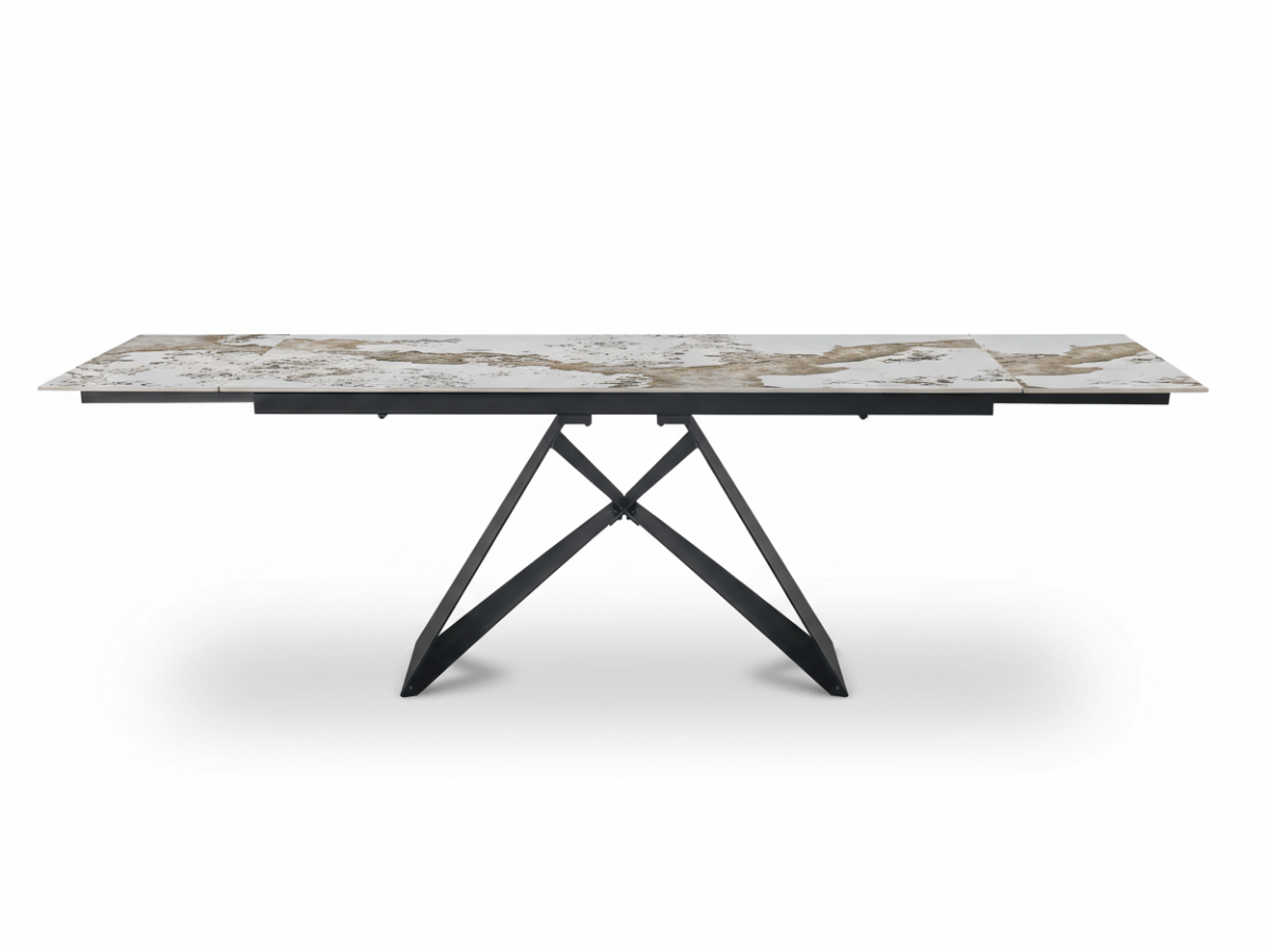 Table à manger extensible MASDAR en céramique – 180 cm fermée / 260 cm ouverte