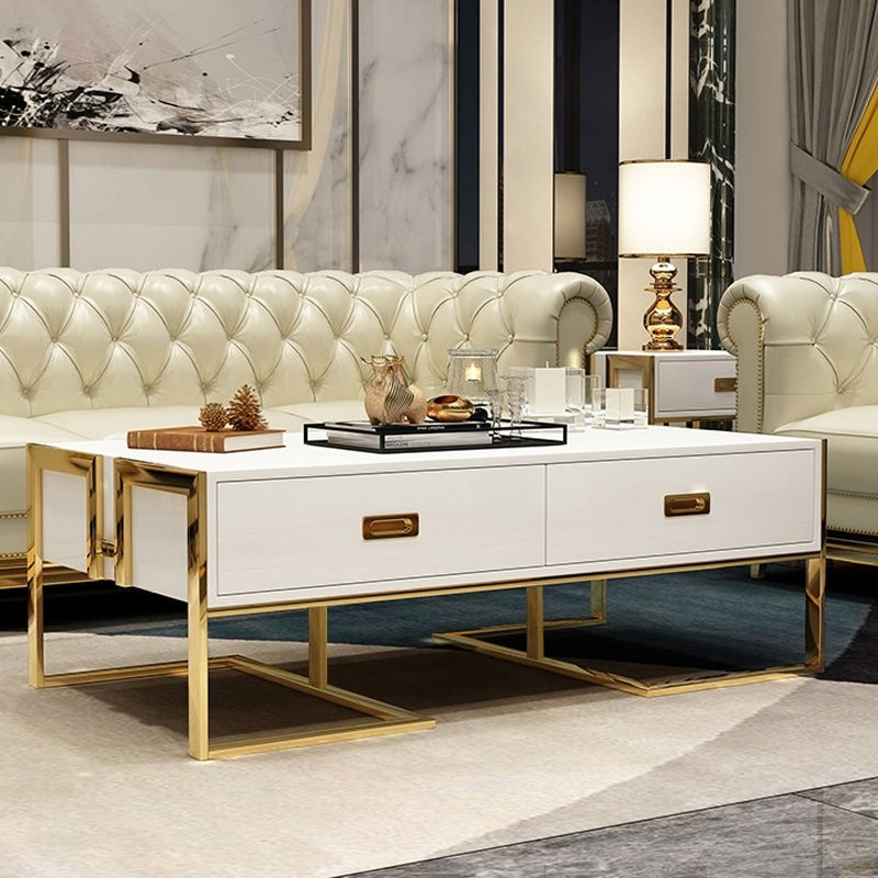 Table basse blanche avec tiroirs base or laqué Luxuria_8578.jpg