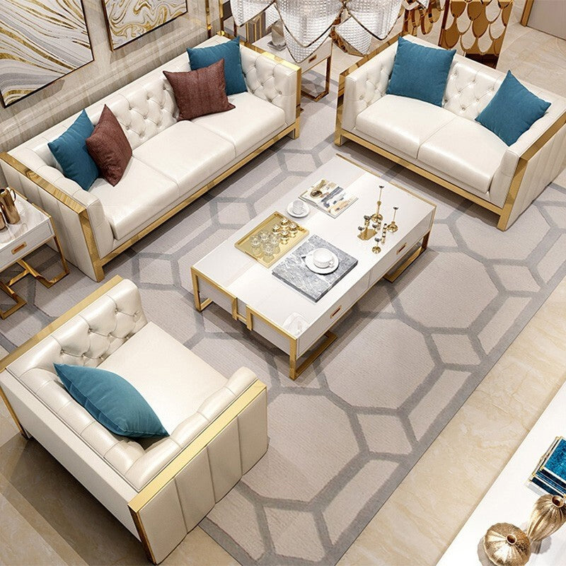 Table basse blanche avec tiroirs base or laqué Luxuria_8579.jpg