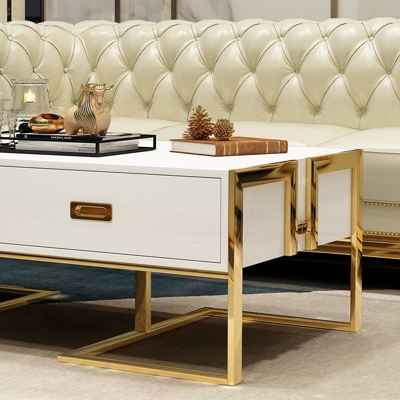 Table basse blanche avec tiroirs base or laqué Luxuria_8580.jpg