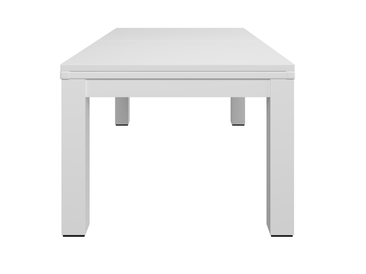 Mesa de comedor convertible en mesa de billar blanca