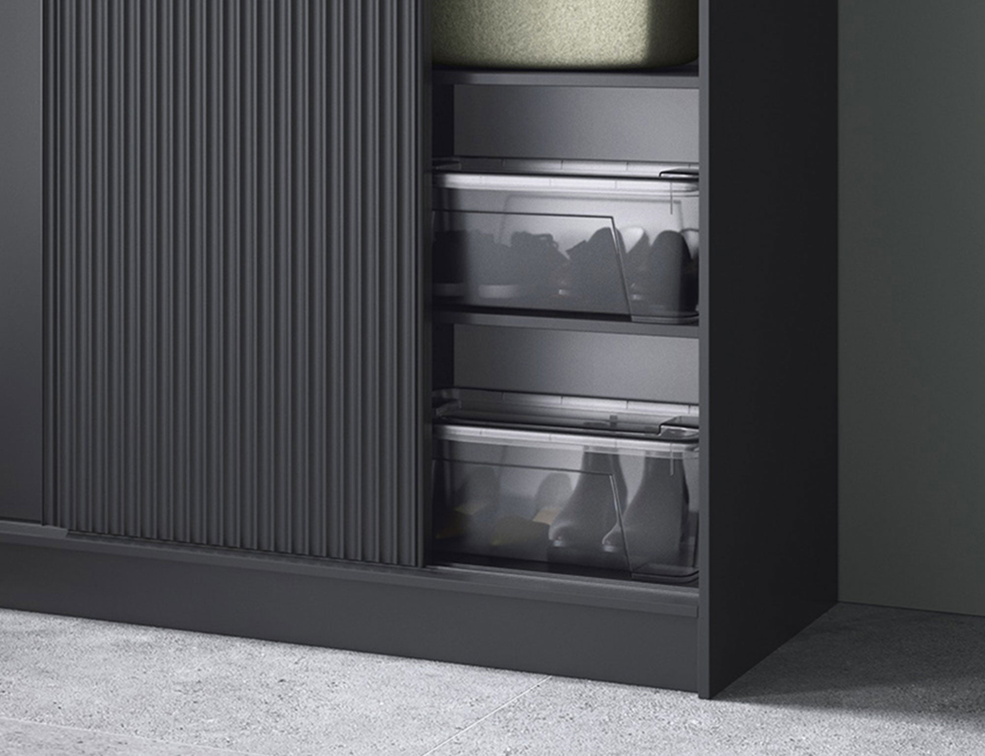 Armoire Dressing Coulissante 120 & 180 cm – Noir ou Blanc – Miroir Optionnel - RAVENTO